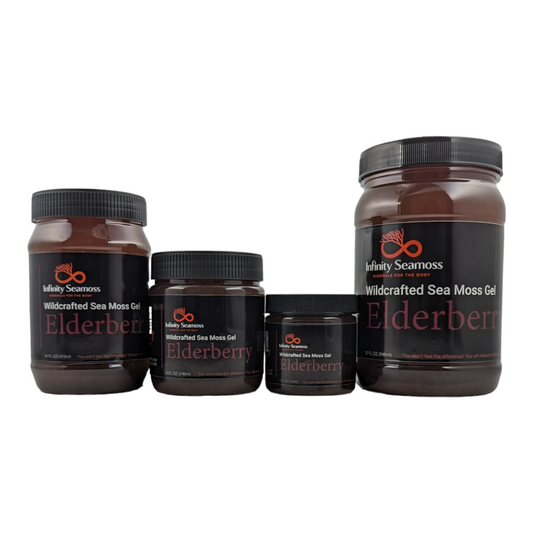 Sea Moss Gel + Elderberry | 4oz, 8oz, 16oz, 32oz | Infinity Seamoss