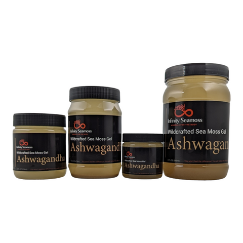 Sea Moss Gel + Ashwagandha Root | 4oz, 8oz, 16oz, 32oz | Infinity Seamoss