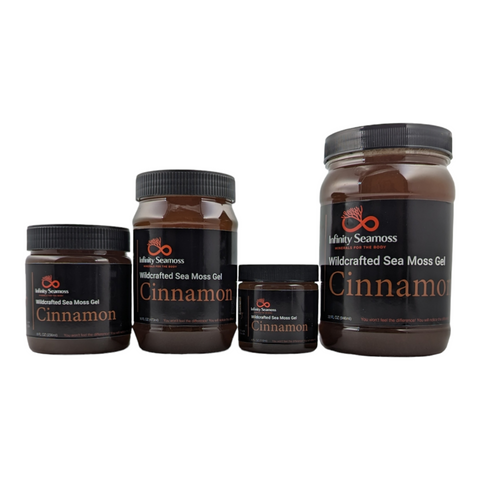 Sea Moss Gel + Cinnamon | 4oz, 8oz, 16oz, 32oz | Infinity Seamoss
