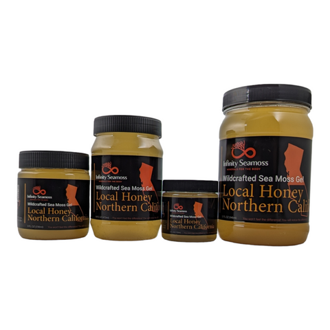 Sea Moss Gel + Northern California Local Honey | 4oz, 8oz, 16oz, 32oz | Infinity Seamoss
