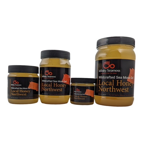 Sea Moss Gel + Northwest Local Honey | 4oz, 8oz, 16oz, 32oz | Infinity Seamoss