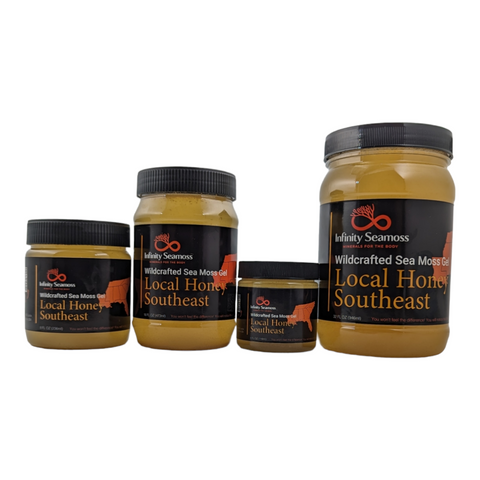 Sea Moss Gel + Southeast Local Honey | 4oz, 8oz, 16oz, 32oz | Infinity Seamoss